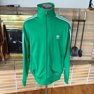 Adidas Men’s Green Track Jacket Size Large New Without Tags